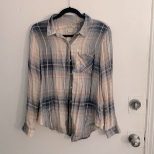 Light flannel button up-lucky brand